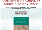 Poziv na predstavljanje knjige „Zadarski kalendar iz benediktinskog samostana svetog Krševana (1322.)"